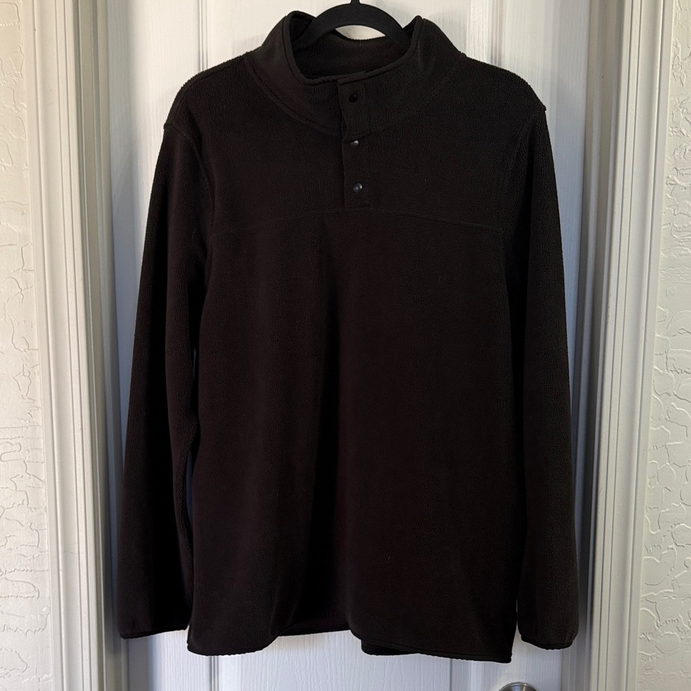 Men's 32 Heat Black Longsleeve Snap Pullover Size XL-